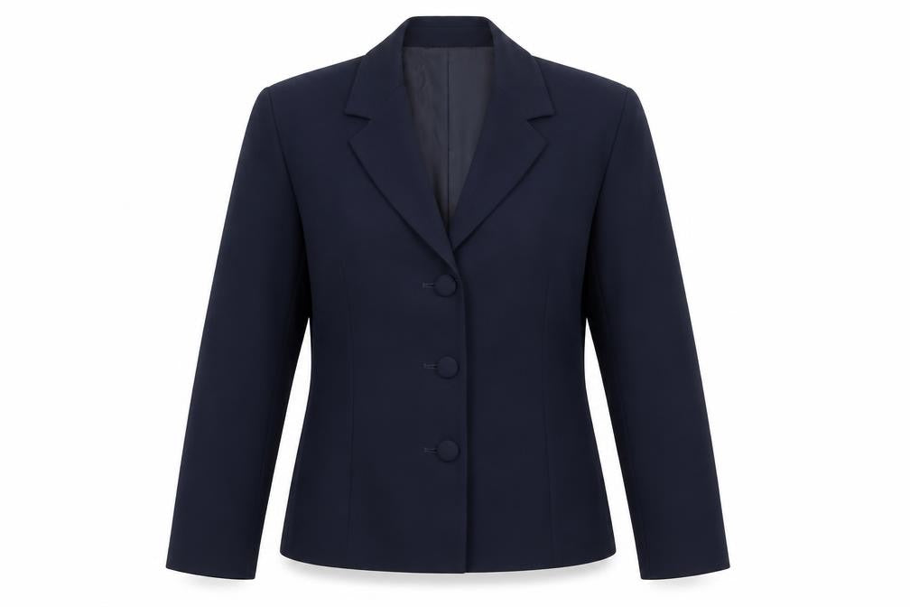 Front view of Marks & Spencer St Michael Women's Navy Blazer UK 10 Classic Fit