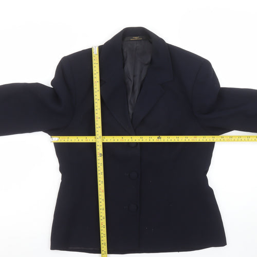 Marks and Spencer St Michael Women's Navy Blazer UK 10 Classic Fit