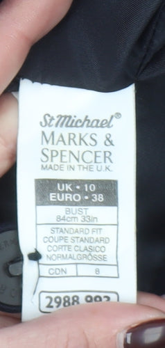 Marks and Spencer St Michael Women's Navy Blazer UK 10 Classic Fit