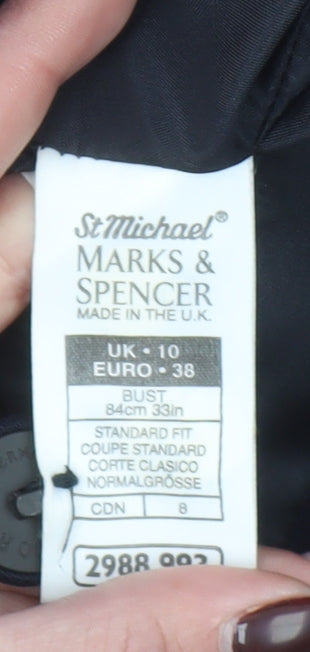 Marks and Spencer St Michael Women's Navy Blazer UK 10 Classic Fit