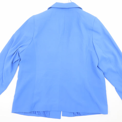 Marks and Spencer Women Blue Size 20 Single-Breasted Blazer