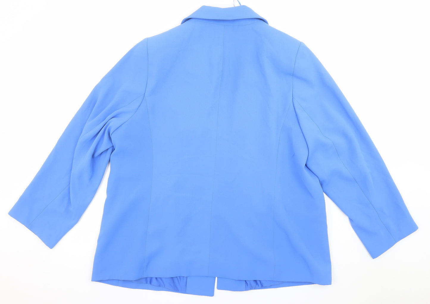 Marks and Spencer Women Blue Size 20 Single-Breasted Blazer