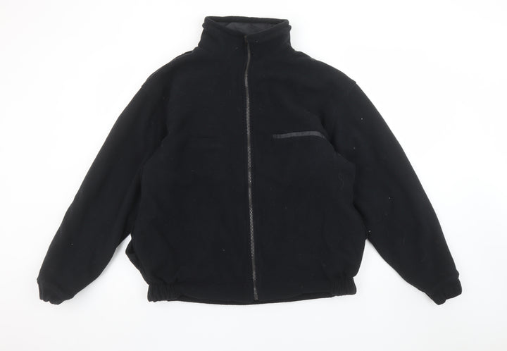 Jerzees Mens Black Fleece Outdoor Full Zip Jacket Size S