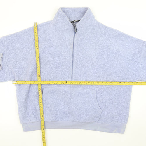 Dunnes Stores Women’s Blue Fleece 1/2 Zip Sweatshirt XL Relaxed Fit