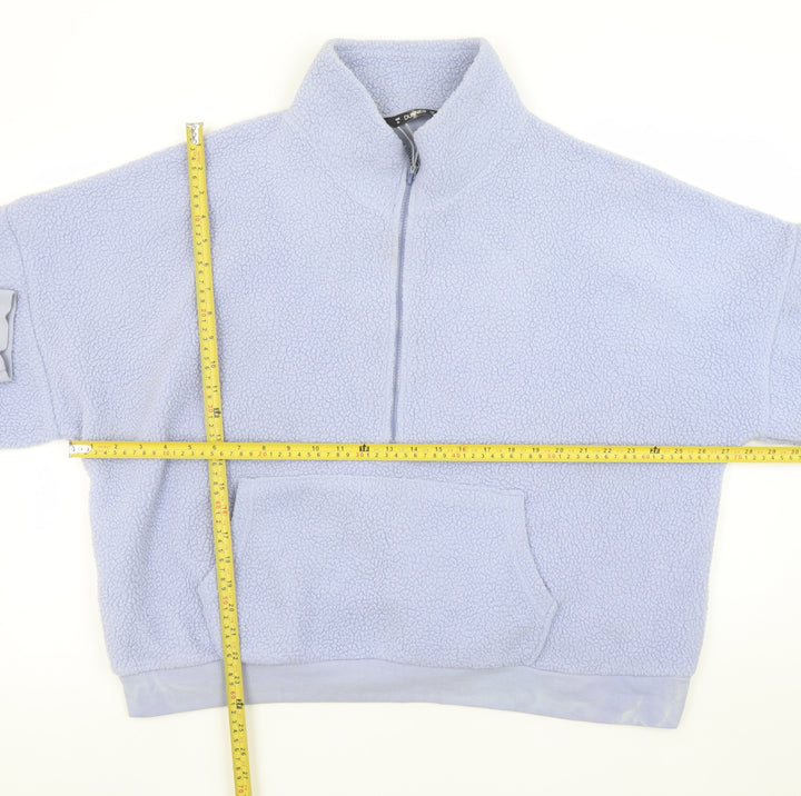 Dunnes Stores Women’s Blue Fleece 1/2 Zip Sweatshirt XL Relaxed Fit
