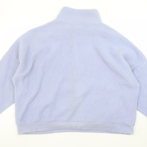 Dunnes Stores Women’s Blue Fleece 1/2 Zip Sweatshirt XL Relaxed Fit