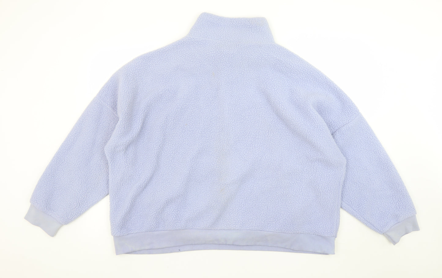 Dunnes Stores Women’s Blue Fleece 1/2 Zip Sweatshirt XL Relaxed Fit