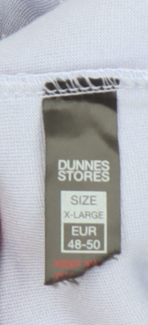 Dunnes Stores Women’s Blue Fleece 1/2 Zip Sweatshirt XL Relaxed Fit