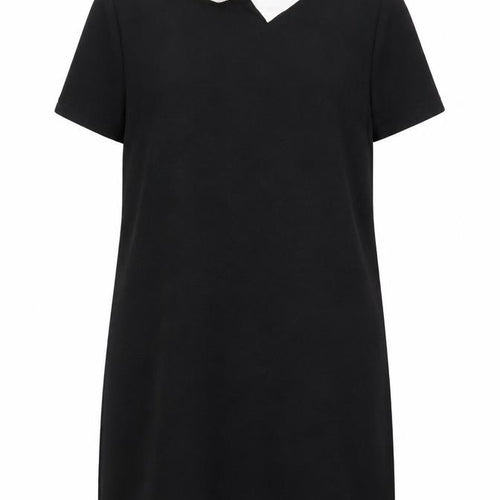 Zara Trafaluc Women Black Short Sleeve Collared Shift Dress Size 12