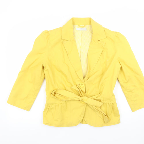 A|Wear Women’s Yellow Cotton Belted Blazer Jacket Size 12