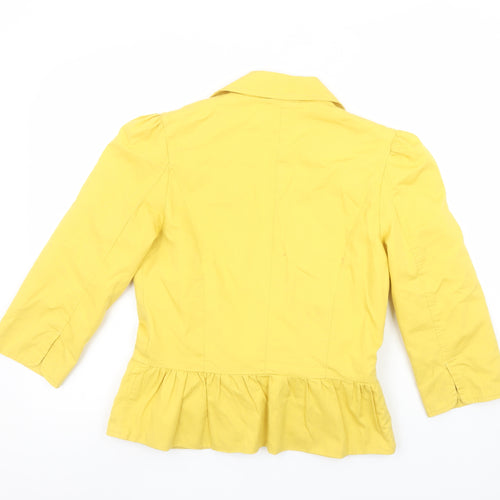 A|Wear Women’s Yellow Cotton Belted Blazer Jacket Size 12