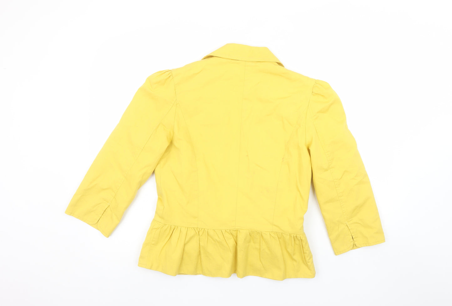 A|Wear Women’s Yellow Cotton Belted Blazer Jacket Size 12