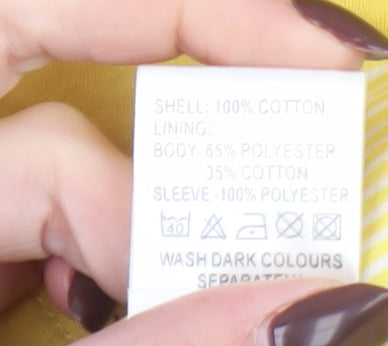 A|Wear Women’s Yellow Cotton Belted Blazer Jacket Size 12