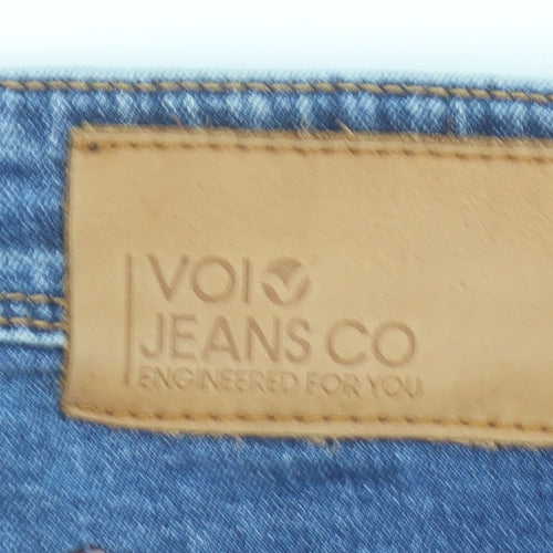 Voi Jeans Co Men's Blue Skinny Fit Distressed Denim Jeans 30R