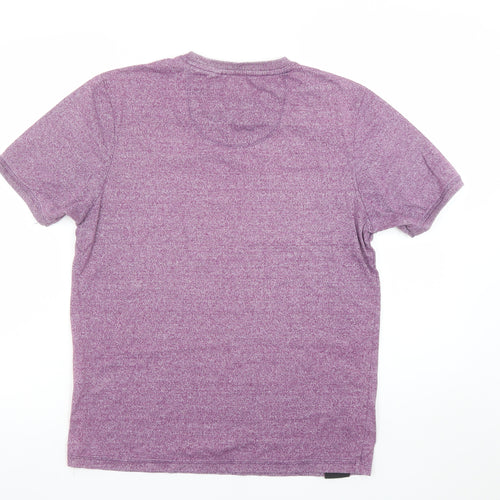 Diesel Men Purple Regular Fit Short Sleeve Crew Neck T-Shirt M
