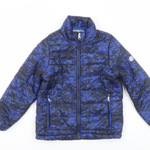 Regatta Boys Blue Camouflage Puffer Jacket 7-8 Years Lightweight Winter Coat