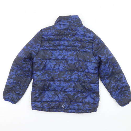 Regatta Boys Blue Camouflage Puffer Jacket 7-8 Years Lightweight Winter Coat