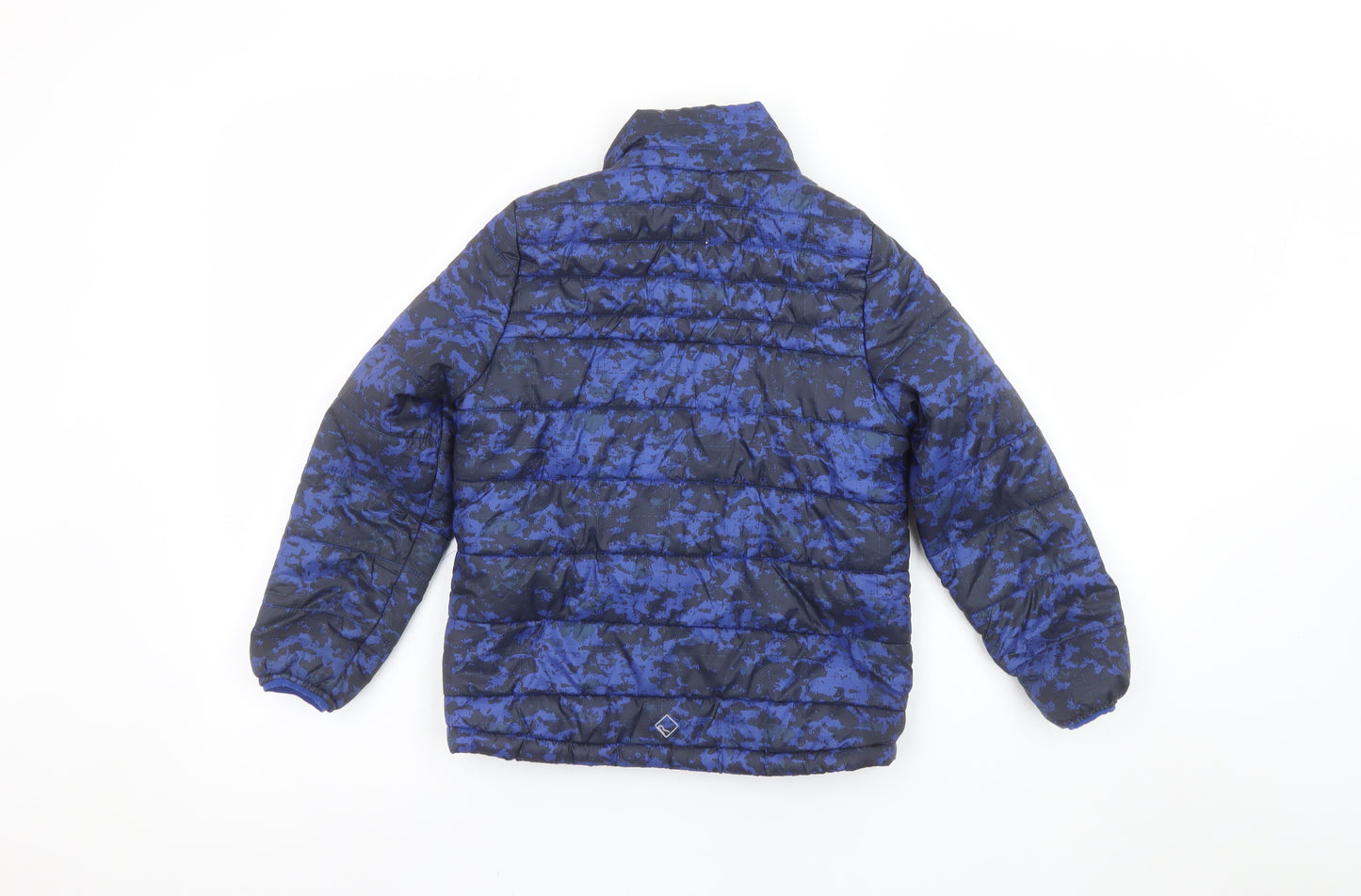 Regatta Boys Blue Camouflage Puffer Jacket 7-8 Years Lightweight Winter Coat