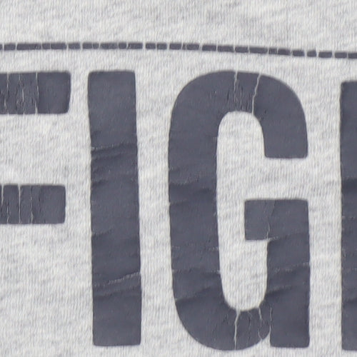 Tommy Hilfiger Women's Grey Cotton Logo T-Shirt Size S