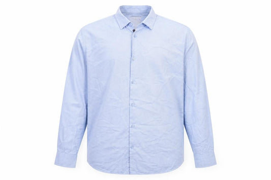 Front view of Dunnes Men Blue 2XL Regular Fit Long Sleeve Button-Up Shirt
