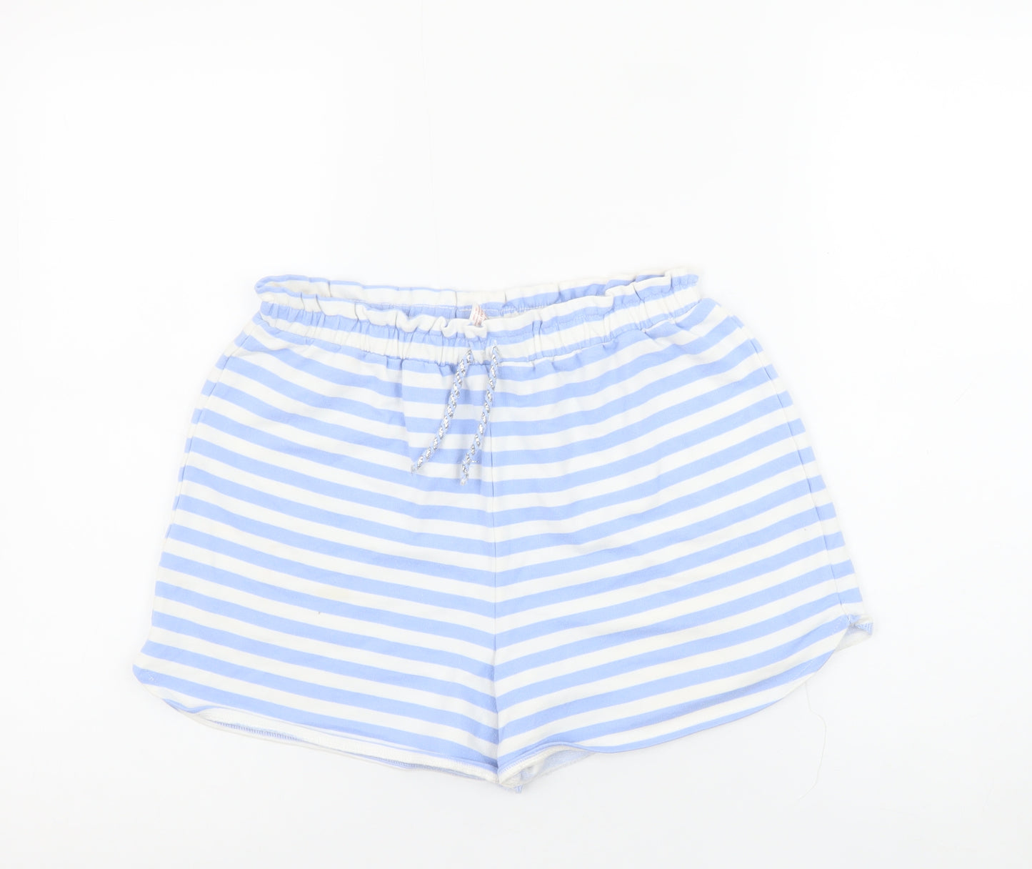 Dunnes Stores Women’s Blue Striped Cotton Shorts Size 10