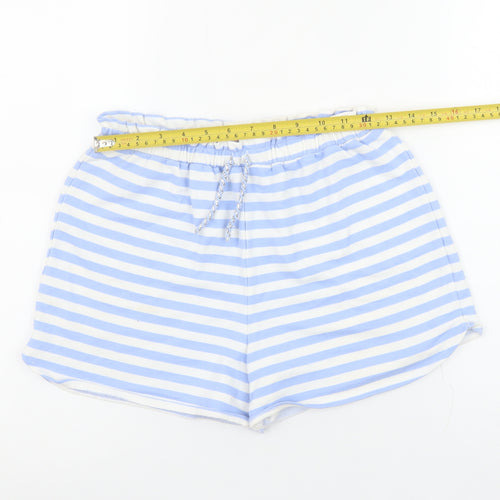 Dunnes Stores Women’s Blue Striped Cotton Shorts Size 10