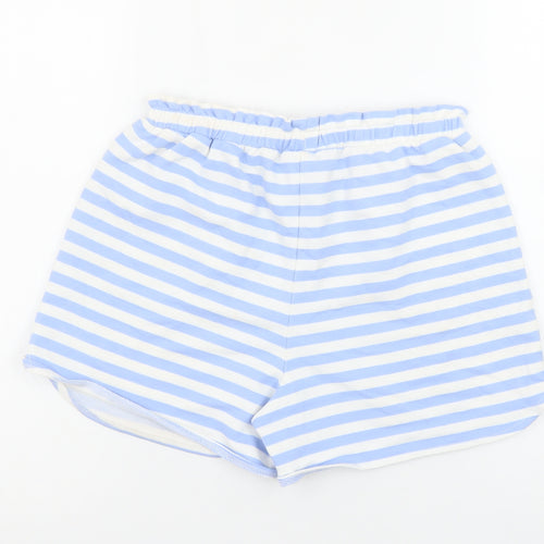 Dunnes Stores Women’s Blue Striped Cotton Shorts Size 10