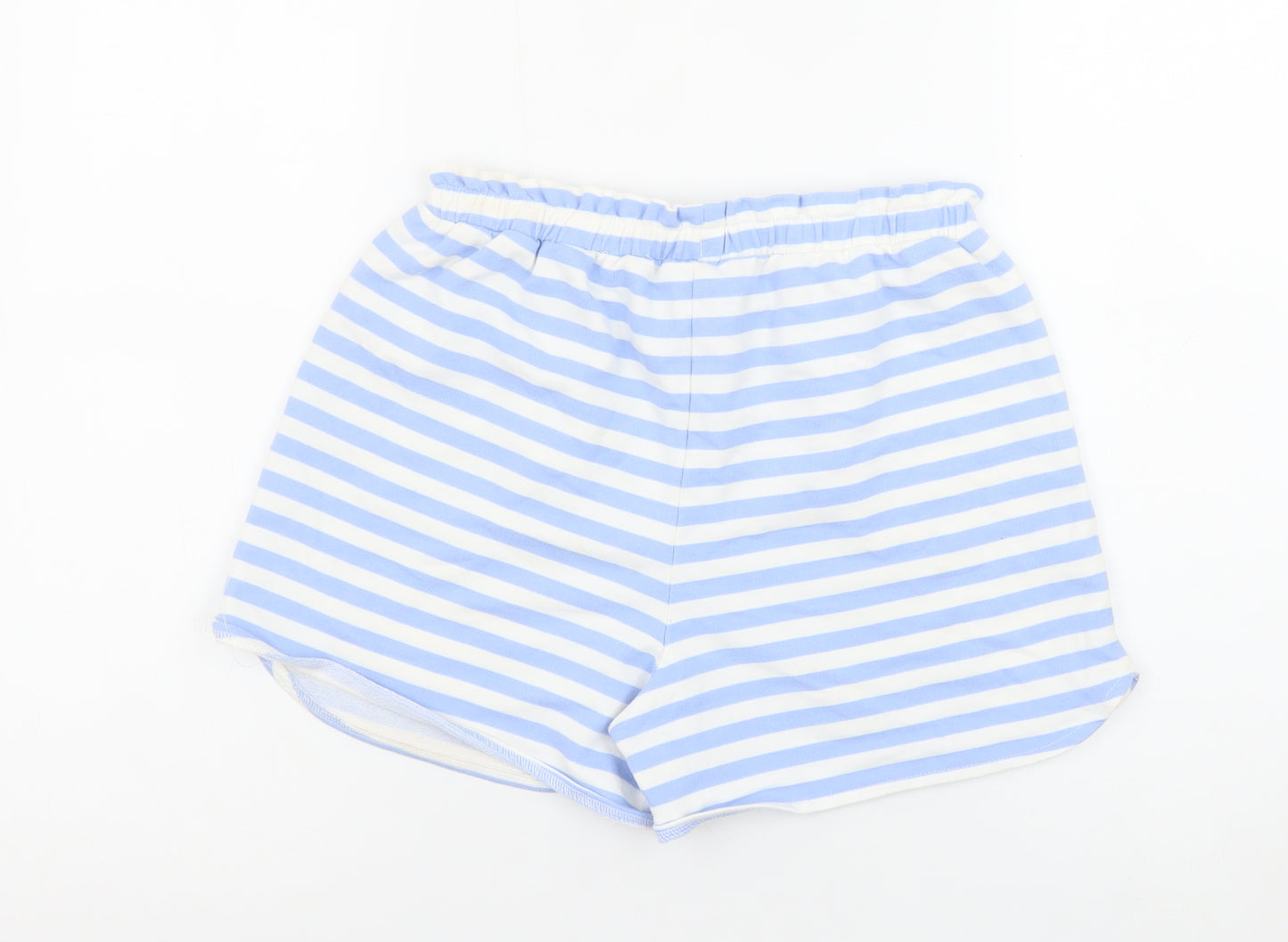 Dunnes Stores Women’s Blue Striped Cotton Shorts Size 10