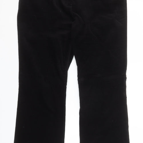 Marks and Spencer Women’s Black Corduroy Trousers Size 16 Short Stretch