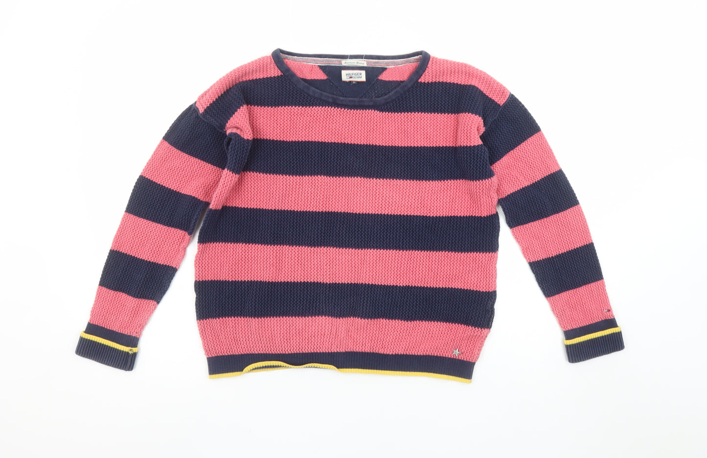 Tommy Hilfiger Women’s Multicoloured Striped Cotton Jumper M