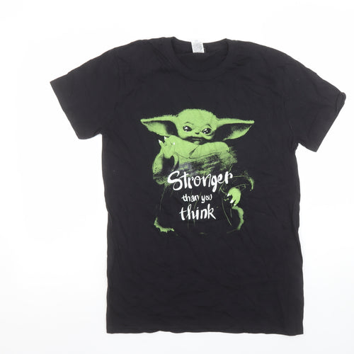 Fruit of the Loom Star Wars Women’s Black M Baby Yoda T-Shirt