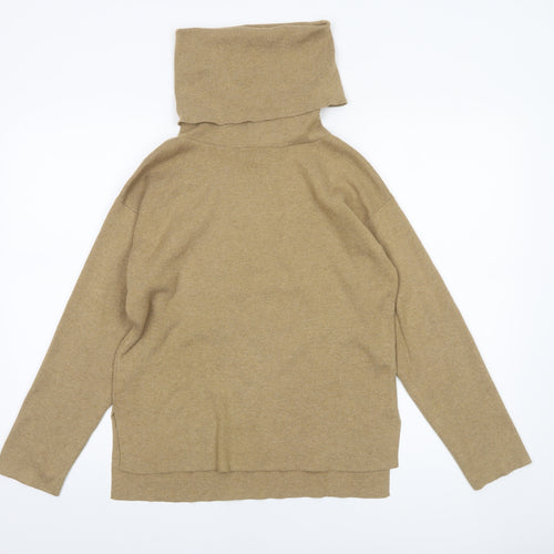 H&M Women’s Beige Roll Neck Pullover Jumper XS