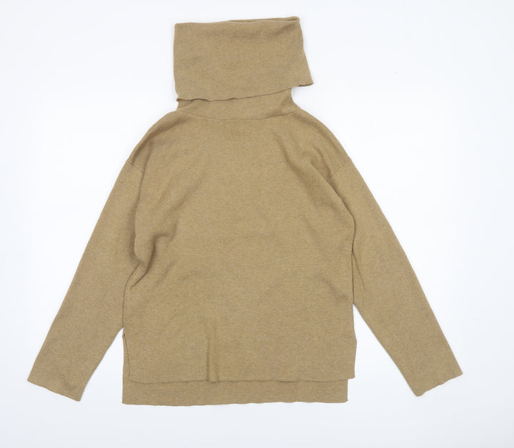 H&M Women’s Beige Roll Neck Pullover Jumper XS