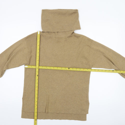 H&M Women’s Beige Roll Neck Pullover Jumper XS