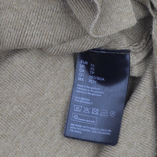 H&M Women’s Beige Roll Neck Pullover Jumper XS