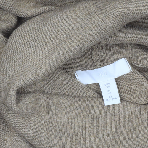 H&M Women’s Beige Roll Neck Pullover Jumper XS