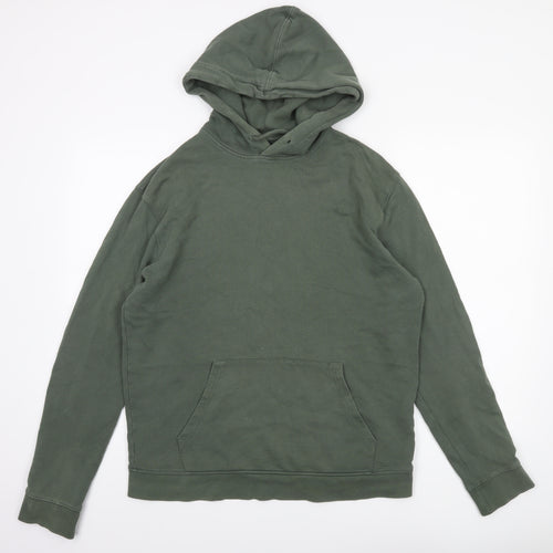 Topman Men’s Green Pullover Hoodie Size S Cotton Blend