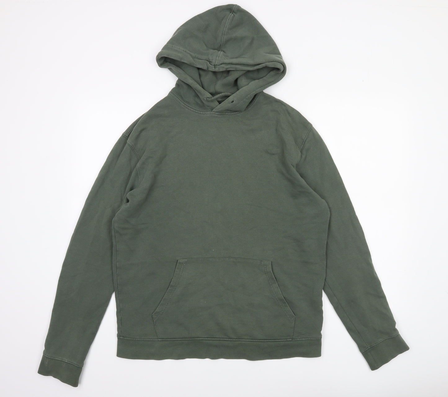 Topman Men’s Green Pullover Hoodie Size S Cotton Blend