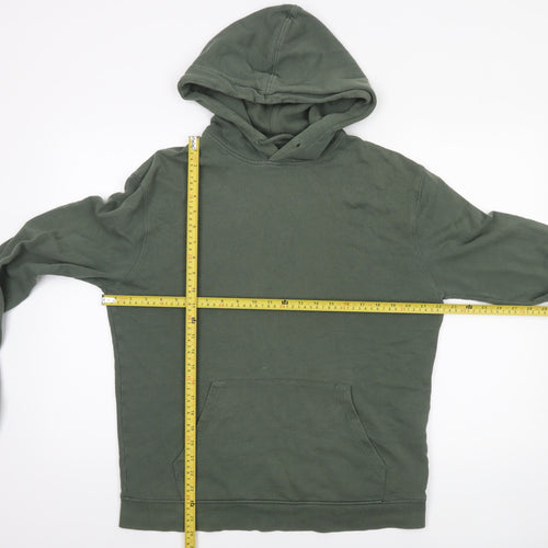 Topman Men’s Green Pullover Hoodie Size S Cotton Blend