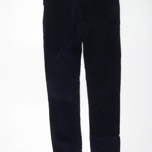 New Look Men Navy Blue Skinny Stretch Corduroy Trousers 32R