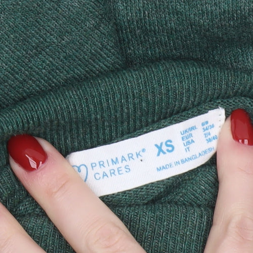 Primark Women Green XS Roll Neck Knit Jumper