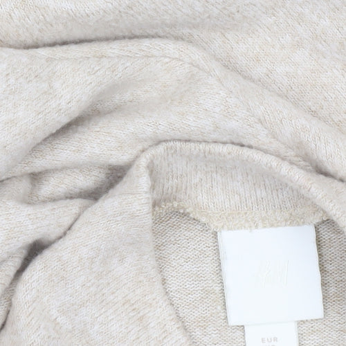 H&M Women’s Beige Mock Neck Knit Pullover Jumper XS