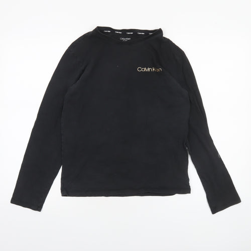 Calvin Klein Boys Black Long Sleeve Crew Neck T-Shirt 14-16 Years