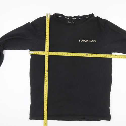 Calvin Klein Boys Black Long Sleeve Crew Neck T-Shirt 14-16 Years
