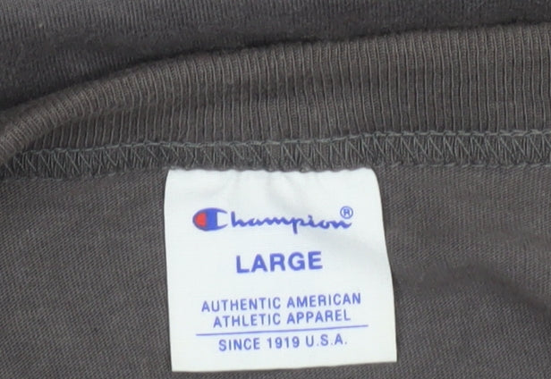 Champion Men's Grey Large Crew Neck Short Sleeve T-Shirt