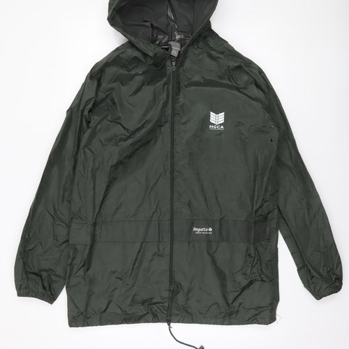 Regatta Men's Green Hooded Windbreaker Jacket Size S