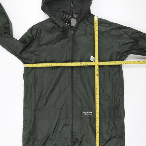 Regatta Men's Green Hooded Windbreaker Jacket Size S