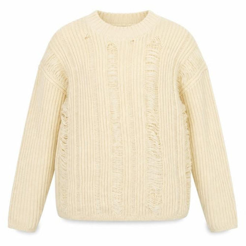 ASOS DESIGN Women’s Beige Chunky Knit Crew Neck Jumper Size 4