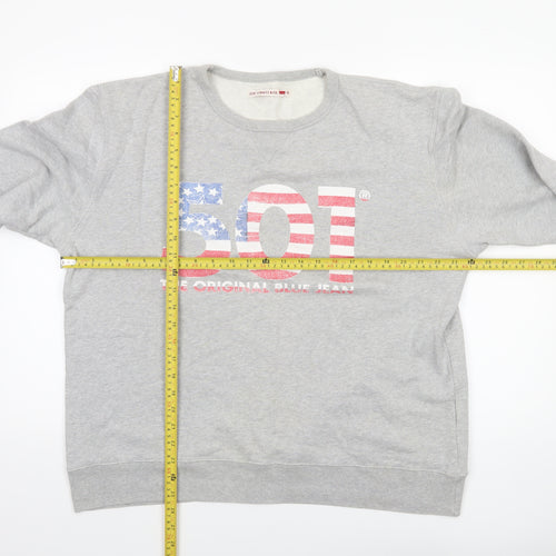 Levi Strauss & Co. Mens Grey 501 Graphic Pullover Sweatshirt XL