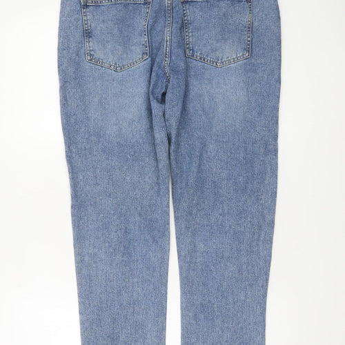 boohooMAN Men’s Blue 32L Straight Fit Denim Jeans